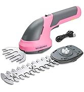 WORKPRO Cordless Grass Shear &amp; Shrubbery Trimmer - 2 in 1 Handheld Hedge Trimmer 7.2V Electric Gr...