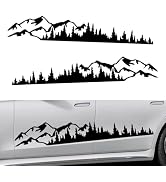 Zosgrew 2 PCS Car Mountain Tree Forest Decals, Mountain Tree Decals Sticker Vinyl Decals, Waterpr...