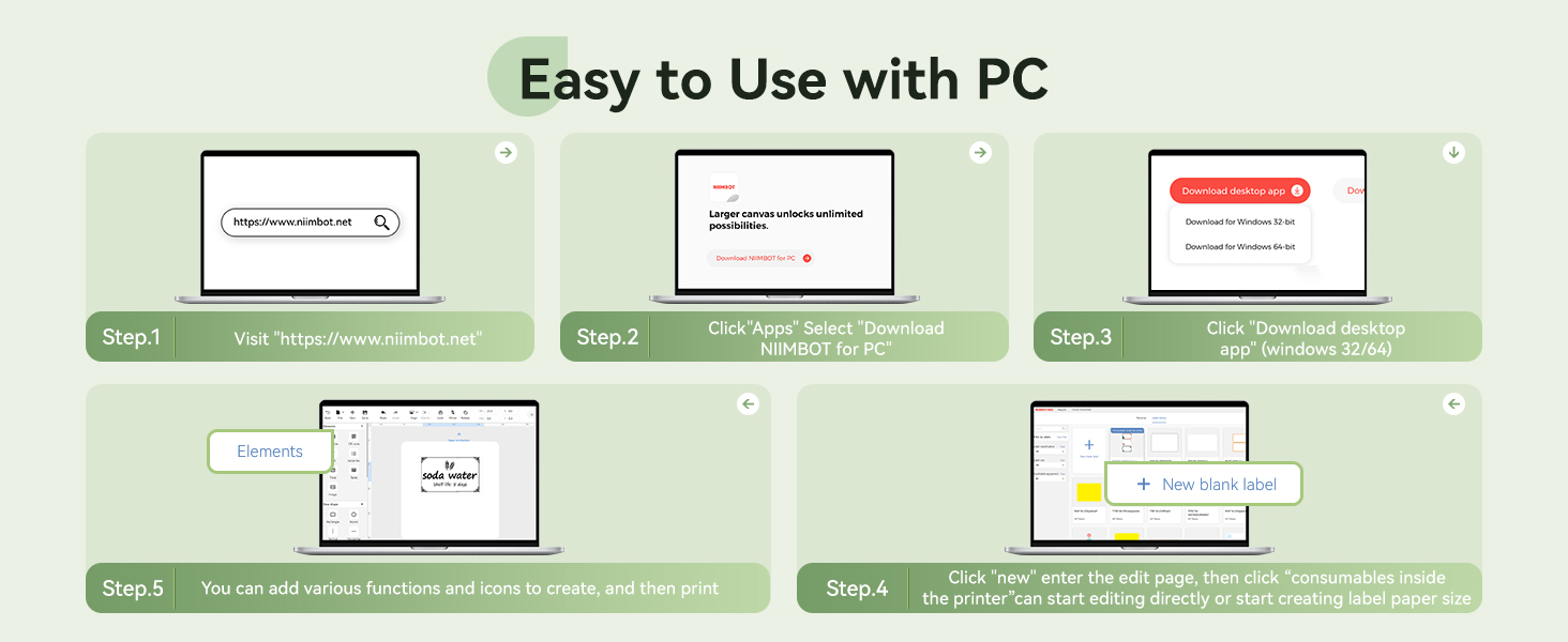 b21 pro label maker easy to use with PC