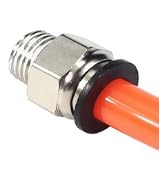 1/4" PT Male Thread 4mm Straight Pneumatic Push in Quick Fitting Connectors for PETF Tube 10Pcs