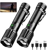 NAKCNM Rechargeable Flashlight High Lumens 2000, 5 Modes Small Powerful Super Bright Flashlights ...