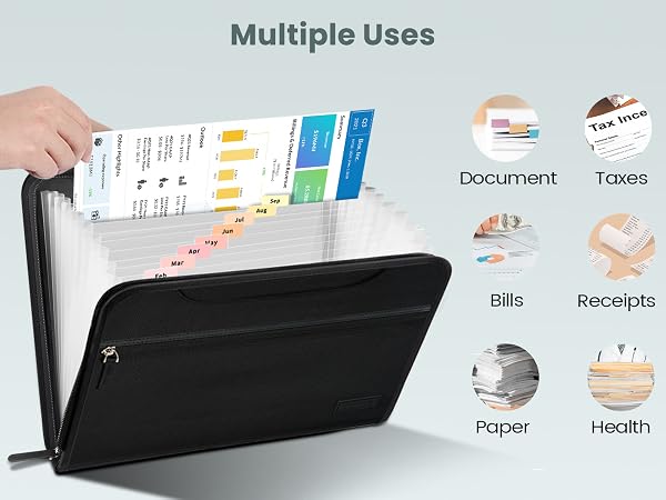Heavy Duty Accordion File Organizer