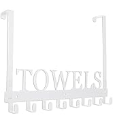 Azmoncy Over The Door Hooks, Towel Rack for Bathroom Towel Holder for Hanging Heavy Duty, Wall Mo...