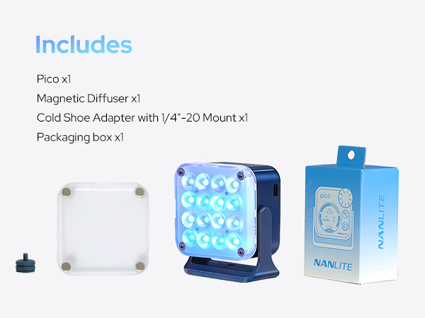 Pico RGB full color led video light