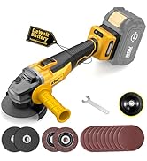Brushless Angle Grinder, for DEWALT 20V Battery, 4-1/2" Cordless Small Angle Grinder with Auxilia...