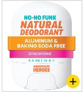 Natural Aluminum Free Deodorant Odor Control for Sensitive Skin No Baking Soda Vegan Cruelty Free