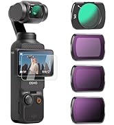 Koolehaoda Magnetic ND &amp; CPL Filter Kit Compatible with DJI OSMO Pocket 3, ND16 ND64 ND256 CPL Po...