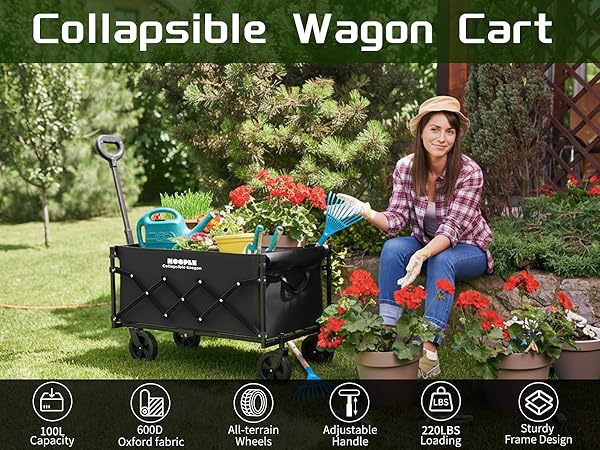 Collapsible Wagon with Wheels