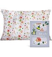 Kitsch x Elf Periwinkle Christmas Satin Pillowcase with Zipper for Hair &amp; Skin, Softer Than Silk ...
