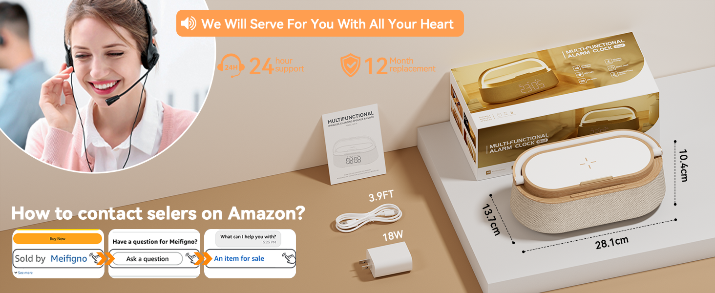 wireless charge with alarm clock