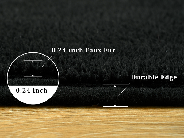 6x9 Washable Area Rugs for Bedroom Living Room Classroom Soft Memory Foam Rug for Kids Carpet Black