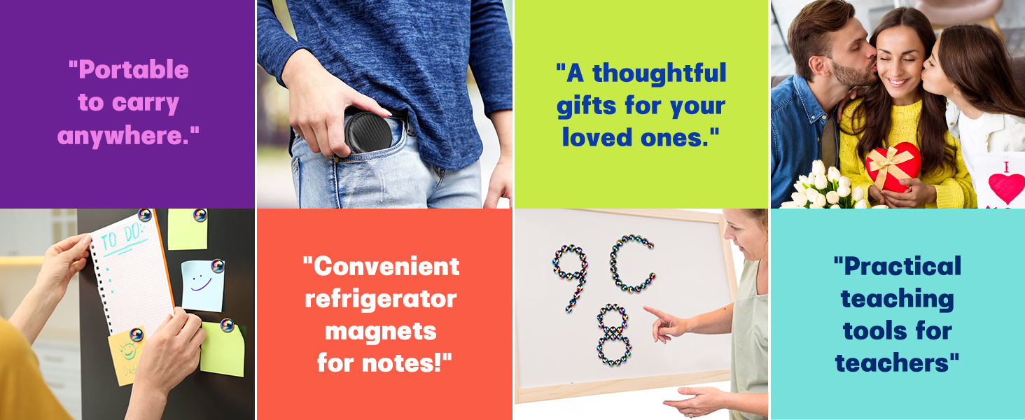 Large Fidget Magnet Toy for Adults, Magnet Hand Roller, Magnetic Toy for Men, Refrigerator Magnet