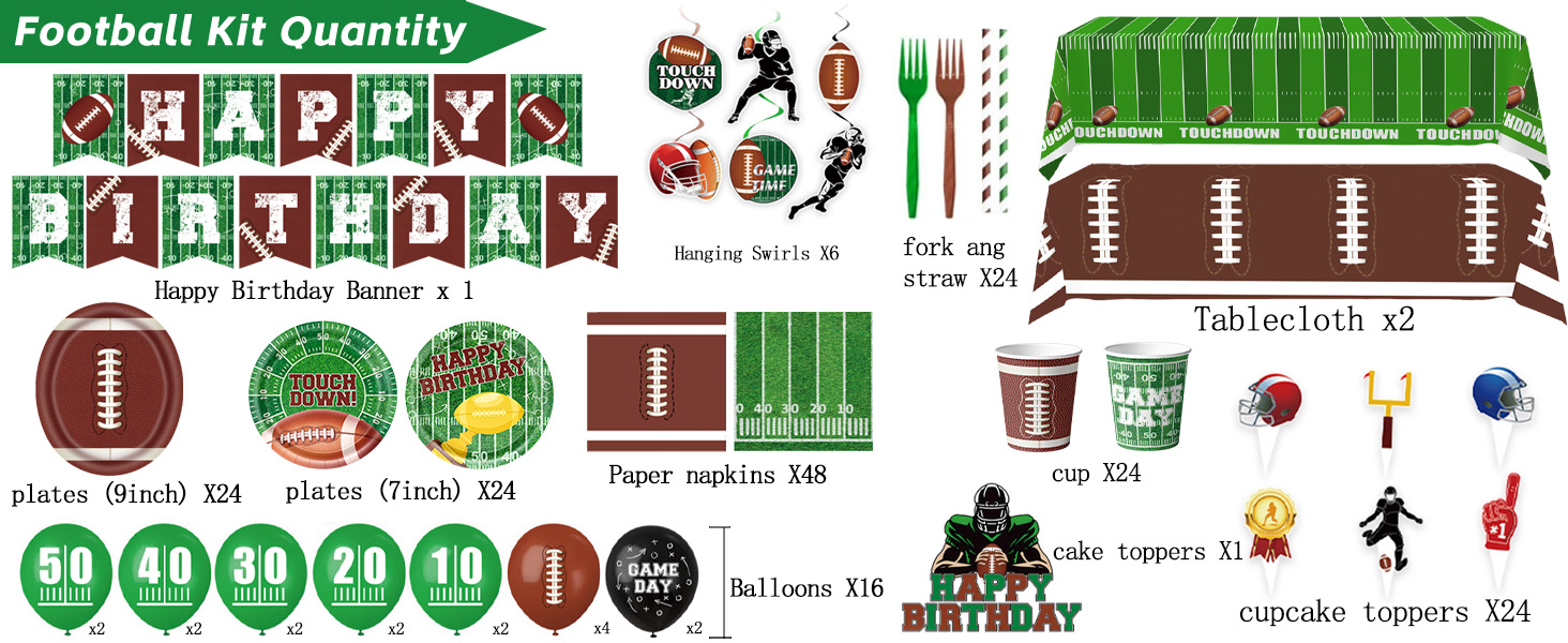 football birthday party decorations