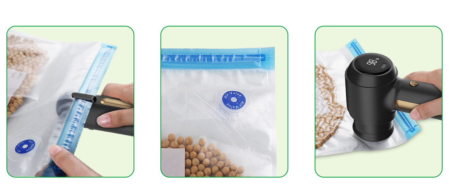 MFTEK Handheld Vacuum Sealer for Food 20 Reusable Bags