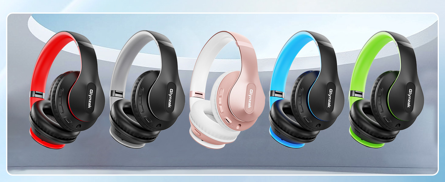 Over Ear 65H Playtime HiFi Stereo Headset with Microphone and 6EQ Modes Foldable