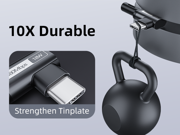 USB A to C Cable Right Angle