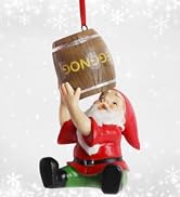 Gnometastic Eggnog Drinking Gnome Ornament Funny Christmas Ornaments for Tree