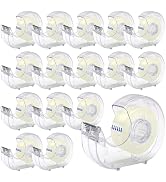 OWLKELA Clear Tapes and Refillable Dispensers 16 Pack, 0.7" x 28 yds per roll, Transparent Tape R...