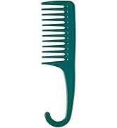 Conair Detangle & Smooth Shower Comb with Hook, Detangler Hair Comb for Women and Men, Wide-Space...
