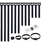 MVYC 200PCS Reusable Cable Ties Wire Ties Cord Organizer Cable Organizer Adjustable Cable Managem...