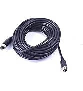 50FT 15M EKYLIN Car 4-Pin Aviation Video Extension Cable for CCTV Rearview Camera Truck Trailer C...