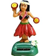 ZGLUZP Hawaiian Gir Swinging Solar Powered Hula Girl Dancing Figures Decoration, l Doll Car Dashb...