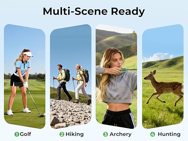 Multi-Scene Ready,1200Yards Range Finder for Hunting or shooting, drivers, hunters, and outdoor