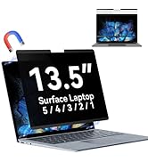 Magnetic Privacy Filter Compatible with 13.5 Inch Surface Laptop 5/4/3/2/1, Removable Anti-Glare ...