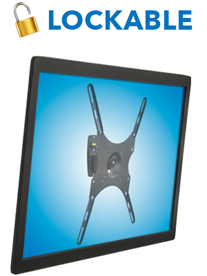 Mount-It! Locking TV Wall Mount, Full Motion TV Mount Anti-Theft Lockable Quick Release VESA Head