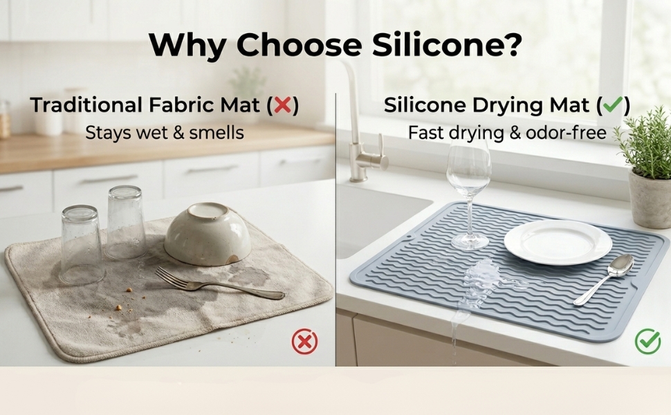 silicone dish drying mat