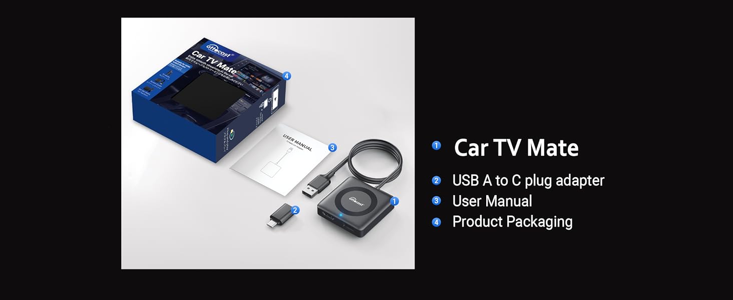 OTTOCAST Car TV Mate Pro &amp;amp; Wireless Carplay Adapter 2-in-1