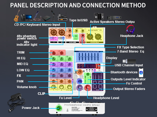 mixer audio xlr mixer behringer mixer live streaming equipment sound board for streaming