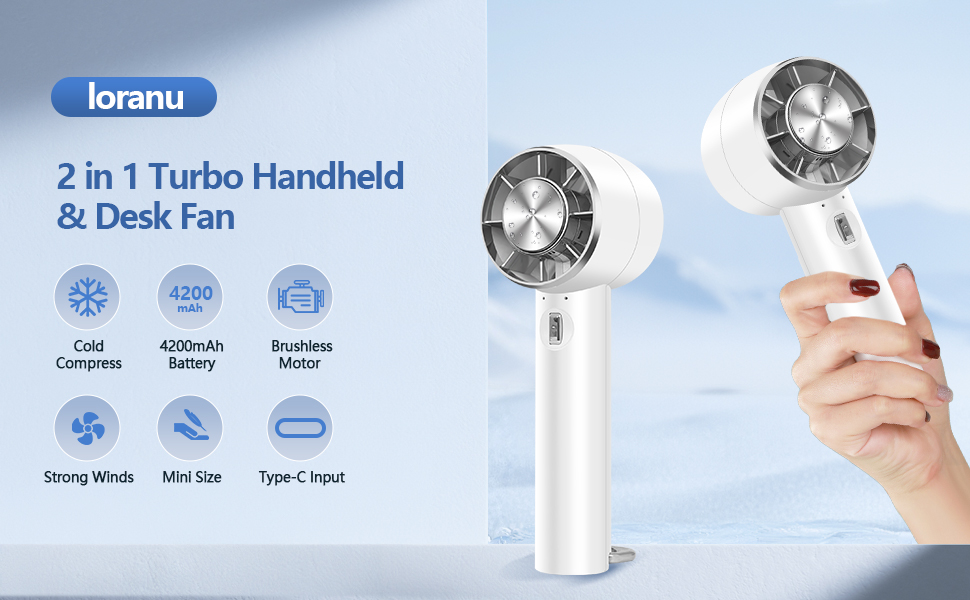 rechargeable handheld fan desk fan