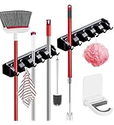 Broom Holder Wall Mount, 2 Packs Heavy Duty Cleaning Supplies Organizer, Garden Tool & Utility Cl...