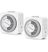 G-Homa Timers for Electrical Outlets, 24 Hour Indoor Plug-in Mechanical Timer Mini, 30 Minute Int...