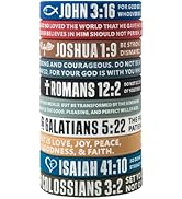KUCLIN 12 Pieces Bible Verse Bracelets Christian Scripture Bracelets Silicone Religious Bible Gif...