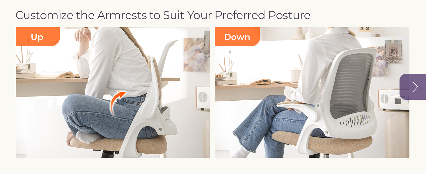 Desk Chair with Customizable Armrests