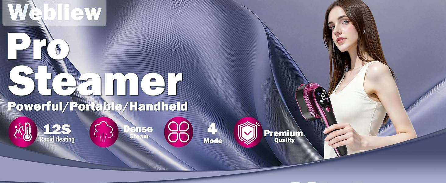 Handheld steamer for clothes