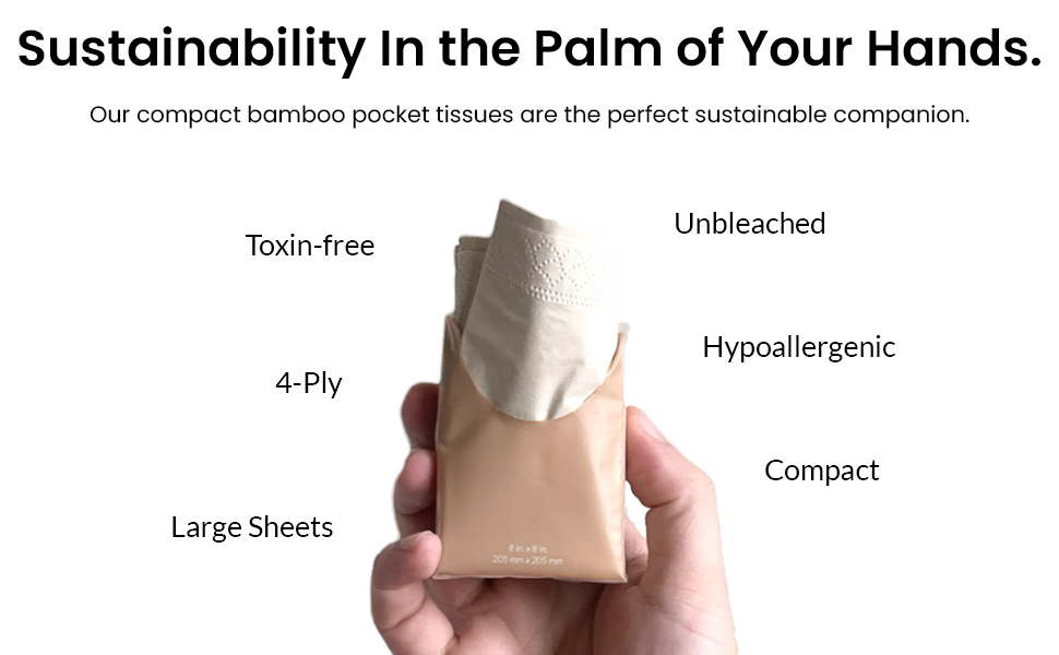 4 ply unbleached hypoallergenic compact large sheet tissues