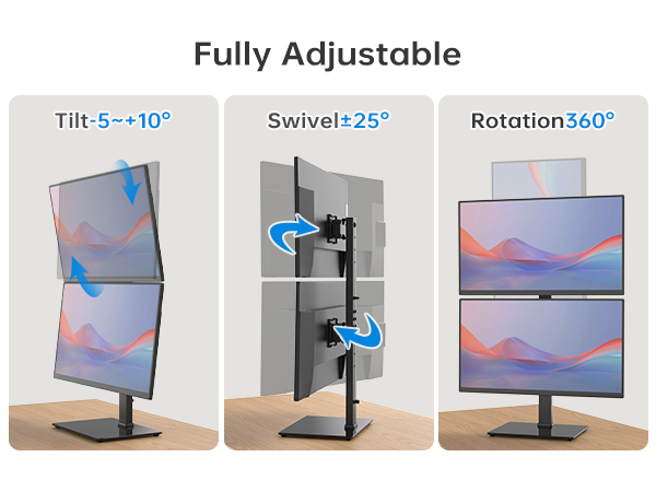 vertical monitor mount
