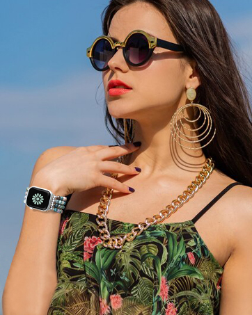 beaded apple watch bands for women boho beads iwatch bands for women strechy elastic bracelets