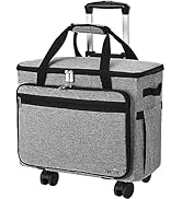 FINESUN Sewing Machine Case with Detachable Dolly Rolling Sewing Machine Case, Trolley Tote Bag S...