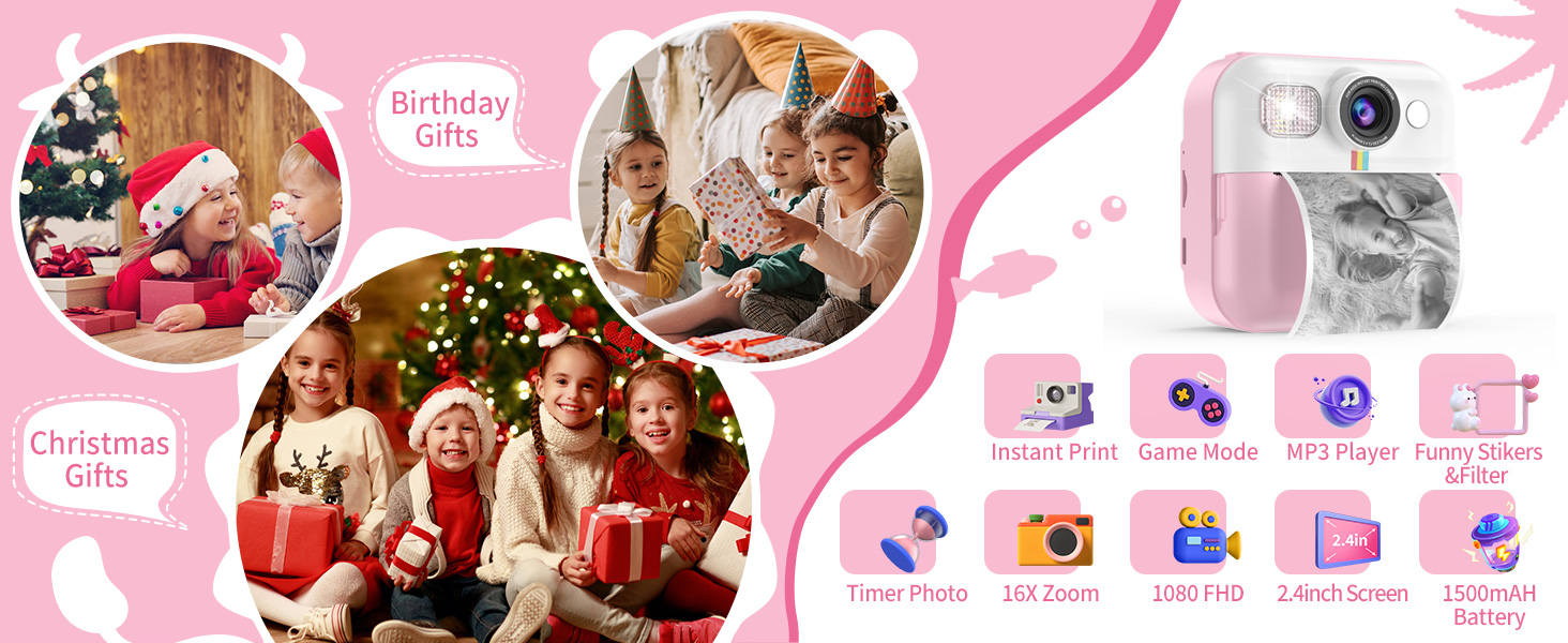 BOFIDAR Instant Camera for Kids