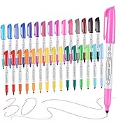 Affisure Permanent Markers, Ultra Fine Point Markers Set, 30 Assorted Colors Work on Wood, Plasti...