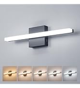 Combuh Modern Bathroom Light Fixtures Above Mirror Small Vanity Lighting Bar 16Inch, 5 Color Adju...