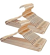 20 Pack Gold Aluminum Coat Hangers, 16.5” Premium Matte Hanger, Lightweight Smooth &amp; Sturdy for S...