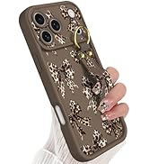 Jefonha Compatible with Phone 17 Pro Max Case with Finger Hand Strap for Girls Women, Cute Leopar...