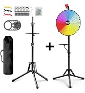 GSOW Wig Stand Tripod + 16” Color Prize Wheel - Reinforced Metal Mannequin Head Stand with Tool T...