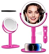 MIYADIVA Makeup Mirror with Lights, 30X Magnifying Mirror with Light and Touch Switch, Vanity Mir...