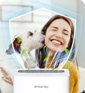 Ambersky Air Purifier for Home, True HEPA Air Cleaner Cover Up to 2000sq.ft with Real-Time Air Qu...